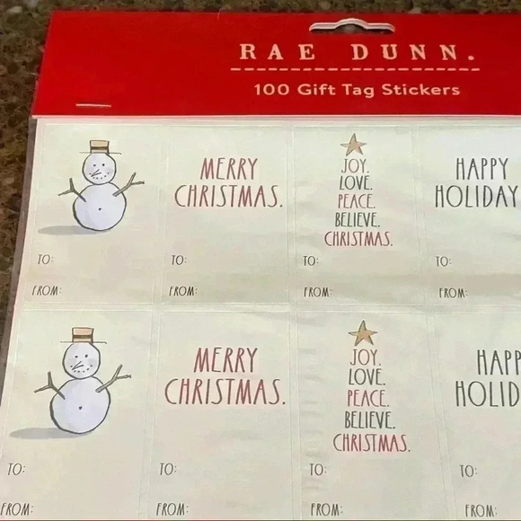 (2) PACKS OF GIFT TAG STICKERS. 100 per pack (200 TOTAL) - NEW Rae Dunn - Picture 5 of 13